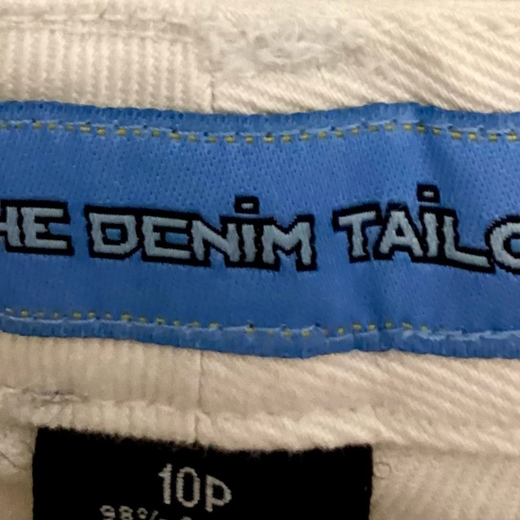 White Denim Tailor Capri’s with Satin sash & Satin Bows - Picture 5 of 16